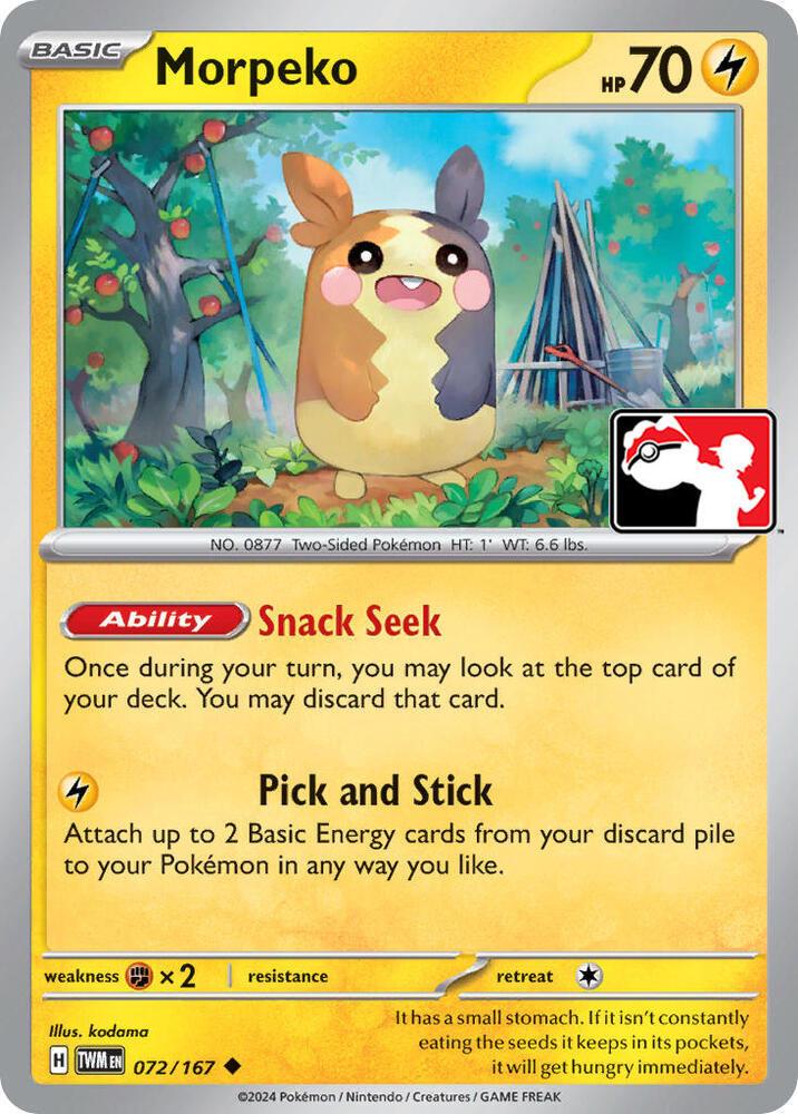 Twilight Masquerade Morpeko [Prize-Pack] Pokémon card